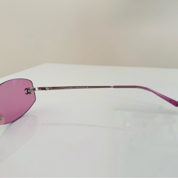 RARE✨ Vintage Chanel pink rimless sunglasses 4002 - Picture 4 of 4